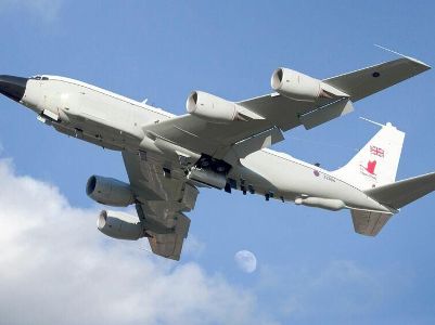 British Electronic Intelligence Aircraft Flying Over the Black Sea