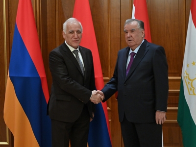 Երկու երկրի հարաբերությունները զարգանում են դրական դինամիկայով. Հանդիպել են Հայաստանի և Տաջիկստանի նախագահները