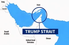 Трамп опубликовал карту Ормузского пролива с названием «пролив Трампа»