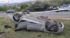 Բաղանիսում 44-ամյա վարորդը «BMW»-ով բախվել է հողաթմբերին և գլխիվայր հայտնվել դաշտում․ կա 4 վիրավոր