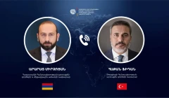 Арарат Мирзоян и Хакан Фидан обсудили вопросы армяно-турецкого взаимодействия