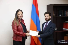 Նորվեգիայի նորանշանակ դեսպանն իր հավատարմագրերի պատճեններն է հանձնել ՀՀ ԱԳՄԱ նախարարի տեղակալին