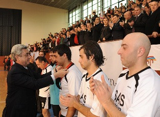 Serzh Sargsyan attended RPA futsal championships