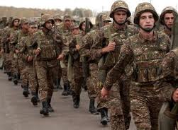 European military experts inspecting Armenian army