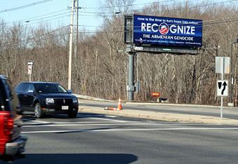 Armenian Genocide commemorative billboards in Boston streets