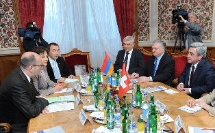 Armenian President meets with Swiss official