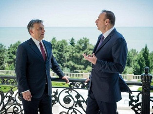 What did Hungary’s PM and Azerbaijan’s president speak about?