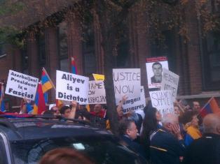 Armenians gather in New York to protest Safarov release