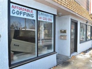 US coffin shop offers sales on Halloween