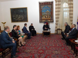 Ամենայն Հայոց Կաթողիկոսն ընդունեց ՌԴ տրանսպորտի նախարարին