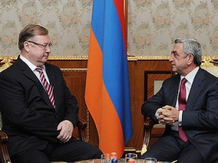 Սերժ Սարգսյանն ընդունել է ՌԴ հաշվիչ պալատի նախագահ Սերգեյ Ստեպաշինին