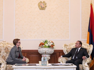 Armenian parliament head meets with UK ambassador