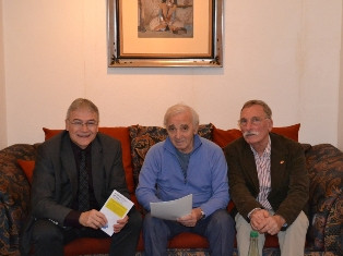 Armenia’s ambassador, Charles Aznavour, meets with Swiss fund officials
