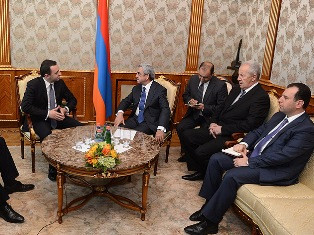 Armenian President and Georgian Interior Minister discuss cooperation