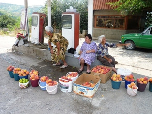 Տավուշի մարզի Արճիս գյուղում բնակիչները դեղձը վաճառում են մայրուղու վրա` վտանգել