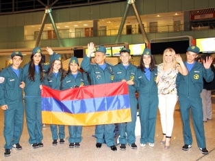 Young Armenian rescuers head to Belarus