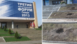 «Ժամանակ». Շիրակի մարզպետը՝ Գյումրիի թատրոնի բակի եղեւնիները Պուտինի այցից հետո