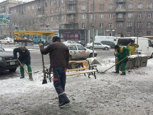 Երեւանում ձնամաքրման նպատակով օգտագործվել է 111  տոննա տեխնիկական աղ եւ մոտ 250