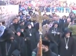 Armenian Patriarch of Jerusalem arrives in Bethlehem