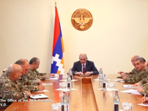 Արցախի նախագահը խորհրդակցության է հրավիրել պաշտպանության բանակի հրամկազմին
