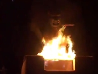 Ataturk bust damaged and burned in Turkey