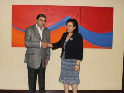 Հրանուշ Հակոբյանն ընդունել է Ղազախստանի հայերի միության ղեկավարին