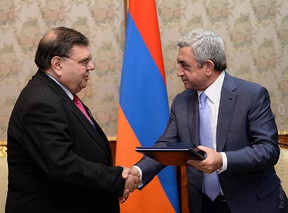Սերժ Սարգսյանն ընդունել է ՀՅԴ Հայ դատի Եվրոպայի հանձնախմբի գրասենյակի ղեկավարին