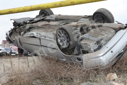 BMW-ն գլխիվայր շրջվել է (ֆոտո)