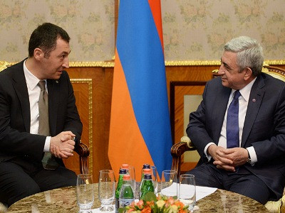 Սերժ Սարգսյանը ողջունել է Գերմանիայի խորհրդարանականների այցը Ծիծեռնակաբերդ