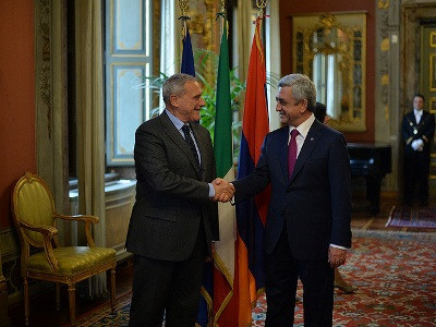 Սերժ Սարգսյանն Իտալիայում հանդիպել է խորհրդարանի պալատների նախագահներին (ֆոտո)