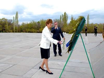 PACE president visits Armenian Genocide Memorial