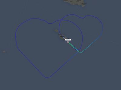 Օդանավն օդում 2 սիրտ է «նկարել»՝ ի պատիվ Air Malta-ի աշխատակիցների հարսանիքի