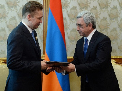 Սերժ Սարգսյանն ընդունել է  Ալեքսեյ Միլլերին