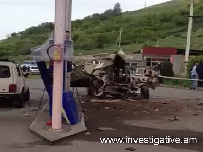 Գազալցակայանում մեքենայի գազի բալոնի պայթյունի դեպքի առթիվ հարուցվել է քրգործ (ֆոտո)