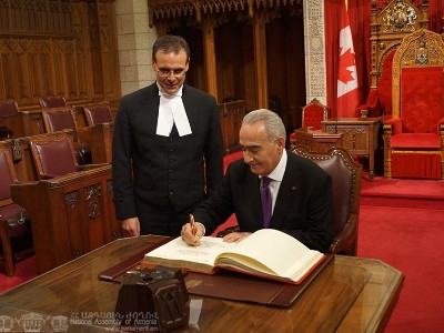 Հայկական պատվիրակության պատվին Կանադայի Սենատի նախագահի կողմից տրվել է պաշտոնական ճաշ (ֆոտո)
