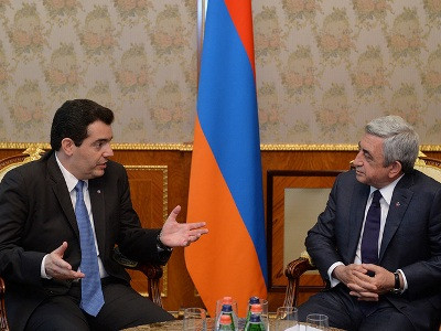 Սերժ Սարգսյանն ընդունել է Կիպրոսի պաշտպանության նախարարին (ֆոտո)