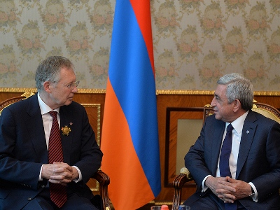 Սերժ Սարգսյանը հրաժեշտի հանդիպում է ունեցել Գերմանիայի դեսպանի հետ (ֆոտո)