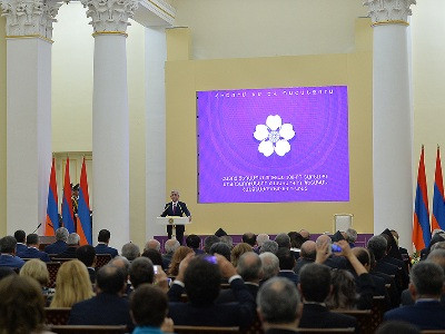 Սերժ Սարգսյան. Աշխարհին ներկայացանք որպես վերածնված եւ մեծ ներուժ ունեցող ազգ (Ֆոտո)