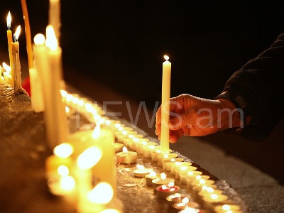 Candlelight vigil in Yerevan in memory of Paris attacks victims