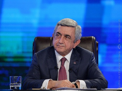 Սերժ Սարգսյանը ծավալուն հարցազրույց է տվել հայաստանյան հեռուստաընկերություններին (ֆոտո)