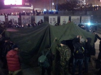 Tents installed on Kiev’s Maidan
