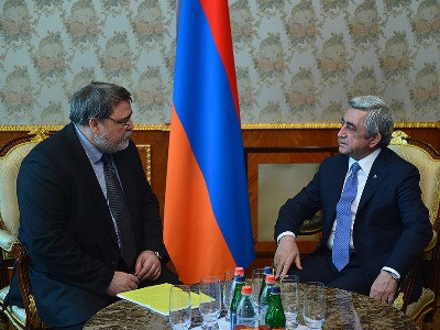 Սերժ Սարգսյանն ընդունել է ԱՊՀ հակամենաշնորհային խորհրդի նախագահին