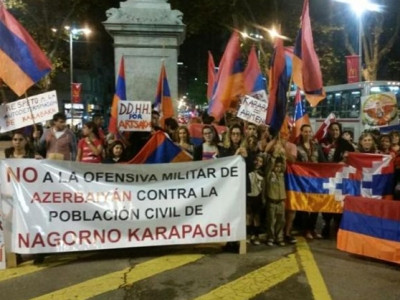 Ուրուգվայում խոշոր ցույց է անցկացվել՝ ընդդեմ Ադրբեջանի սանձազերծած ագրեսիայի (ֆոտո)