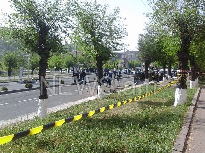 Ավտոբուսի պայթյունից հետո Հալաբյանը փակ է, քննիչները դեռ շարունակում են աշխատել (ֆոտո)