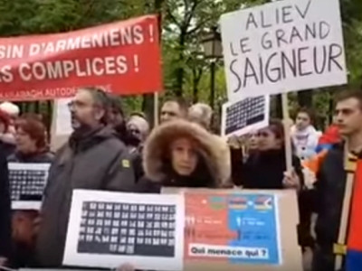 Ցույց Փարիզում. Օլանդը Բաքվի իշխանությունների համախոհն է
