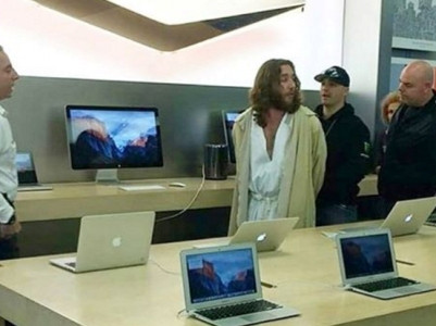Ամերիկյան Apple Store-ում «Հիսուսին» կալանավորել են մեծ խաչի պատճառով