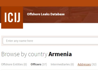 Over 30 people from Armenia in ICIJ database of offshore entities (PHOTOS)