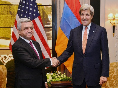 Քերի եւ Սարգսյան. ԼՂ հակամարտությունը ռազմական լուծում չունի (ֆոտո)