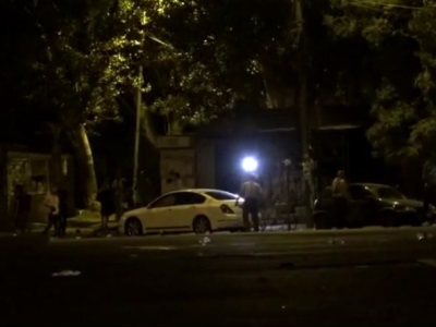 Police and protesters clash in Yerevan