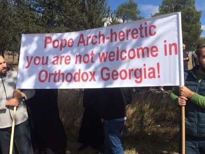 Грузинские священники против Папы Римского